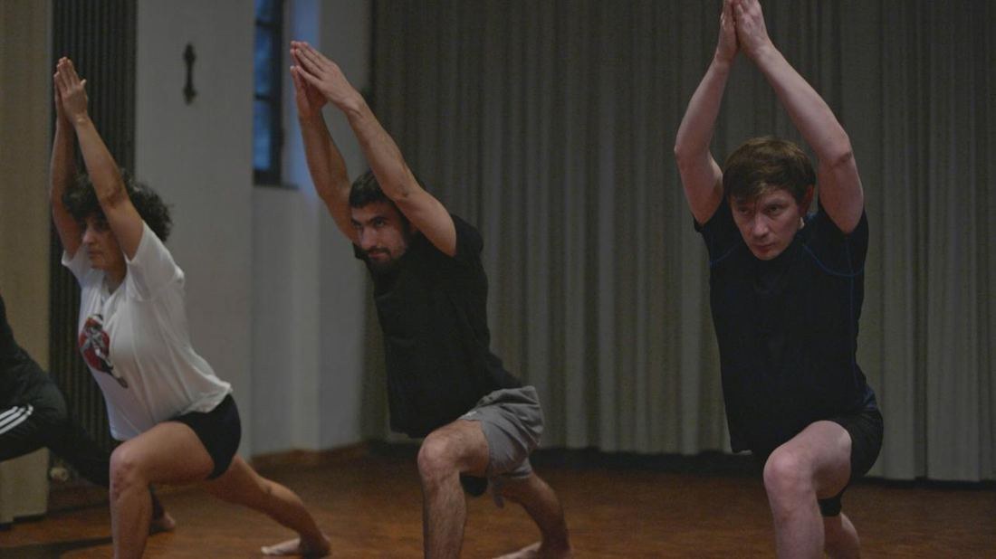 Students training together in Berlin